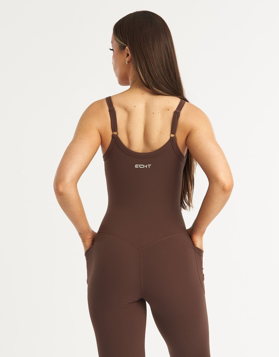 Women Echt Apparel | Core Pocket Unitard Flare