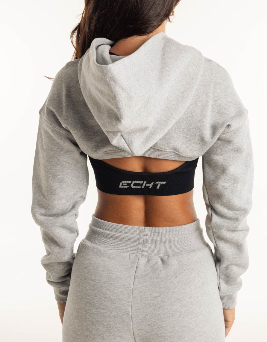 Women Echt Apparel | Cropped High Cut Hoodie