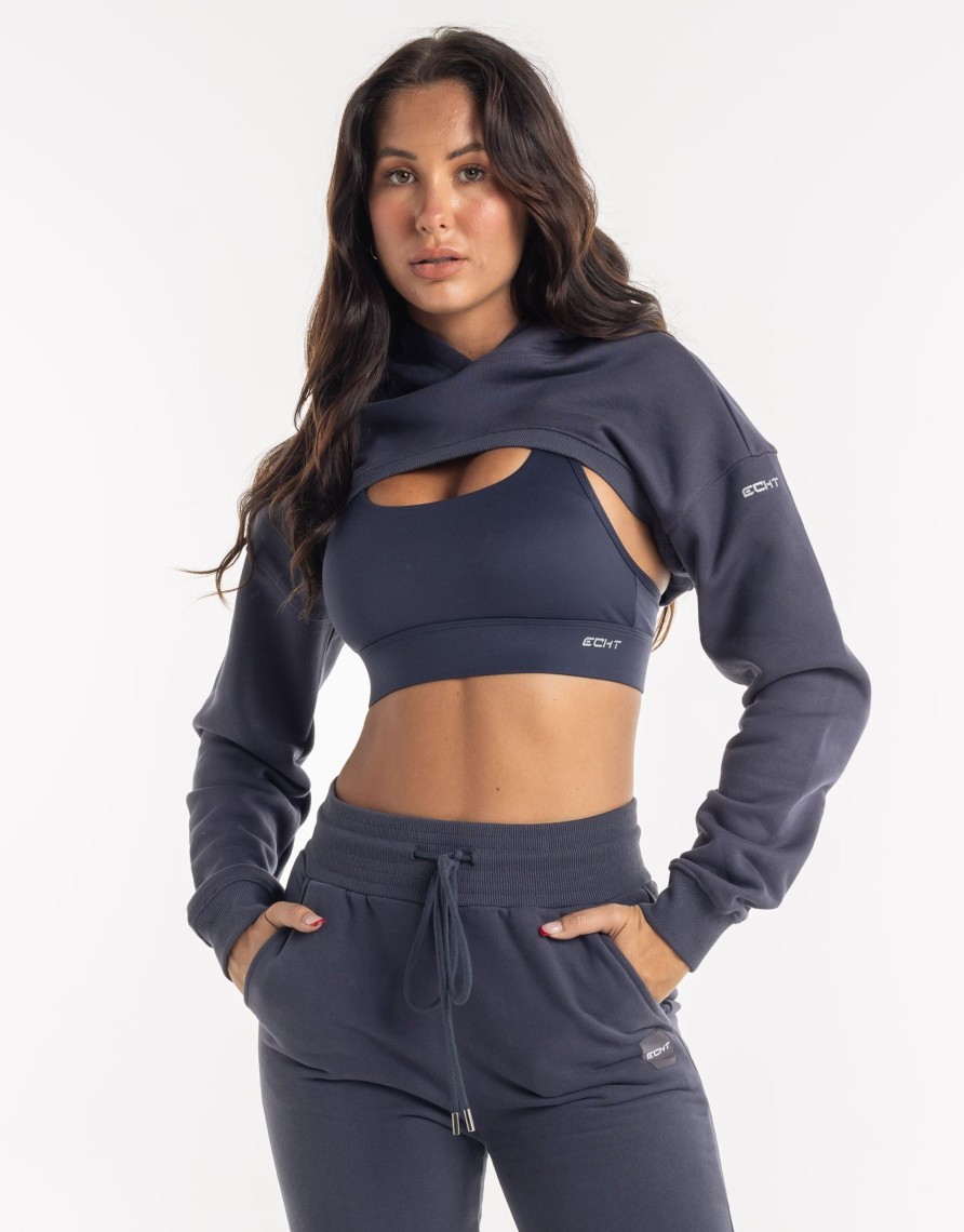 Women Echt Apparel | Cropped High Cut Hoodie