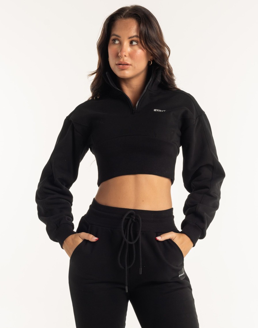 Women Echt Apparel | Revere 1/4 Zip Crewneck Sweater