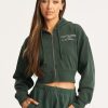 Women Echt Apparel | Mlbrn Cropped Zip-Up Hoodie