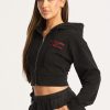 Women Echt Apparel | Mlbrn Cropped Zip-Up Hoodie