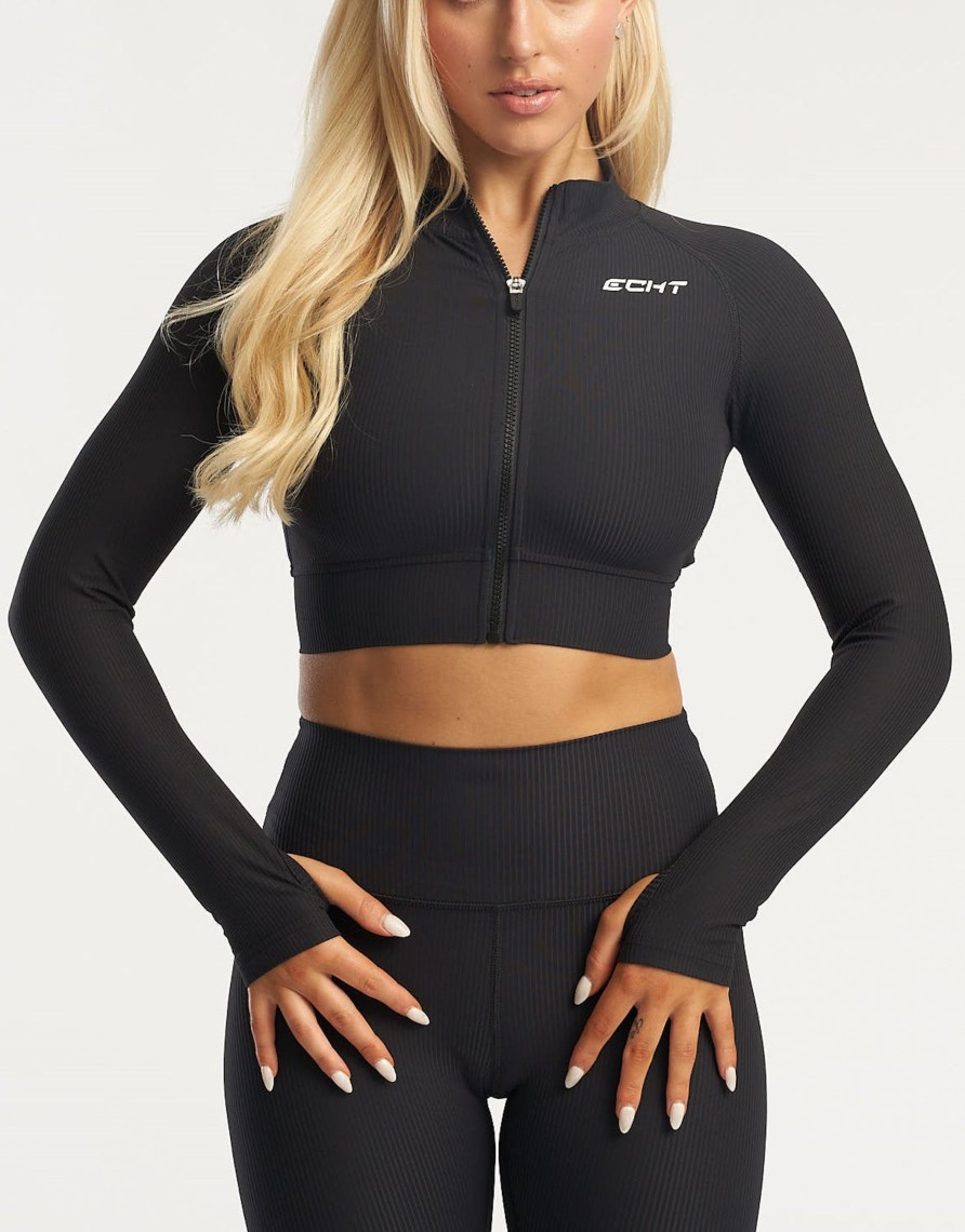 Women Echt Apparel | Rise Zip-Up Long Sleeve