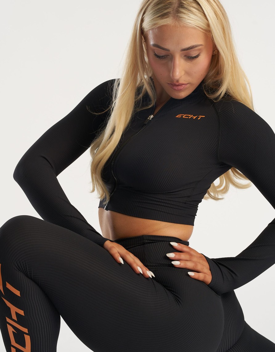 Women Echt Apparel | Rise Zip-Up Long Sleeve