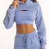 Women Echt Apparel | Cropped High Cut Hoodie