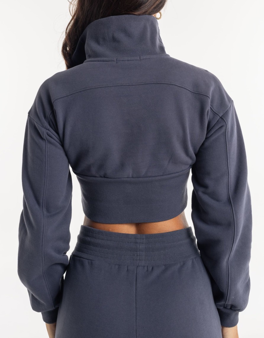 Women Echt Apparel | Revere 1/4 Zip Crewneck Sweater