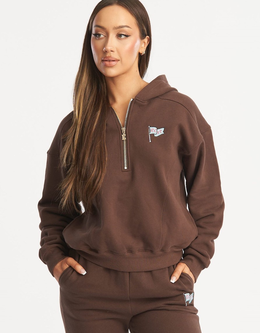 Women Echt Apparel | Flag 1/4 Zip Pullover