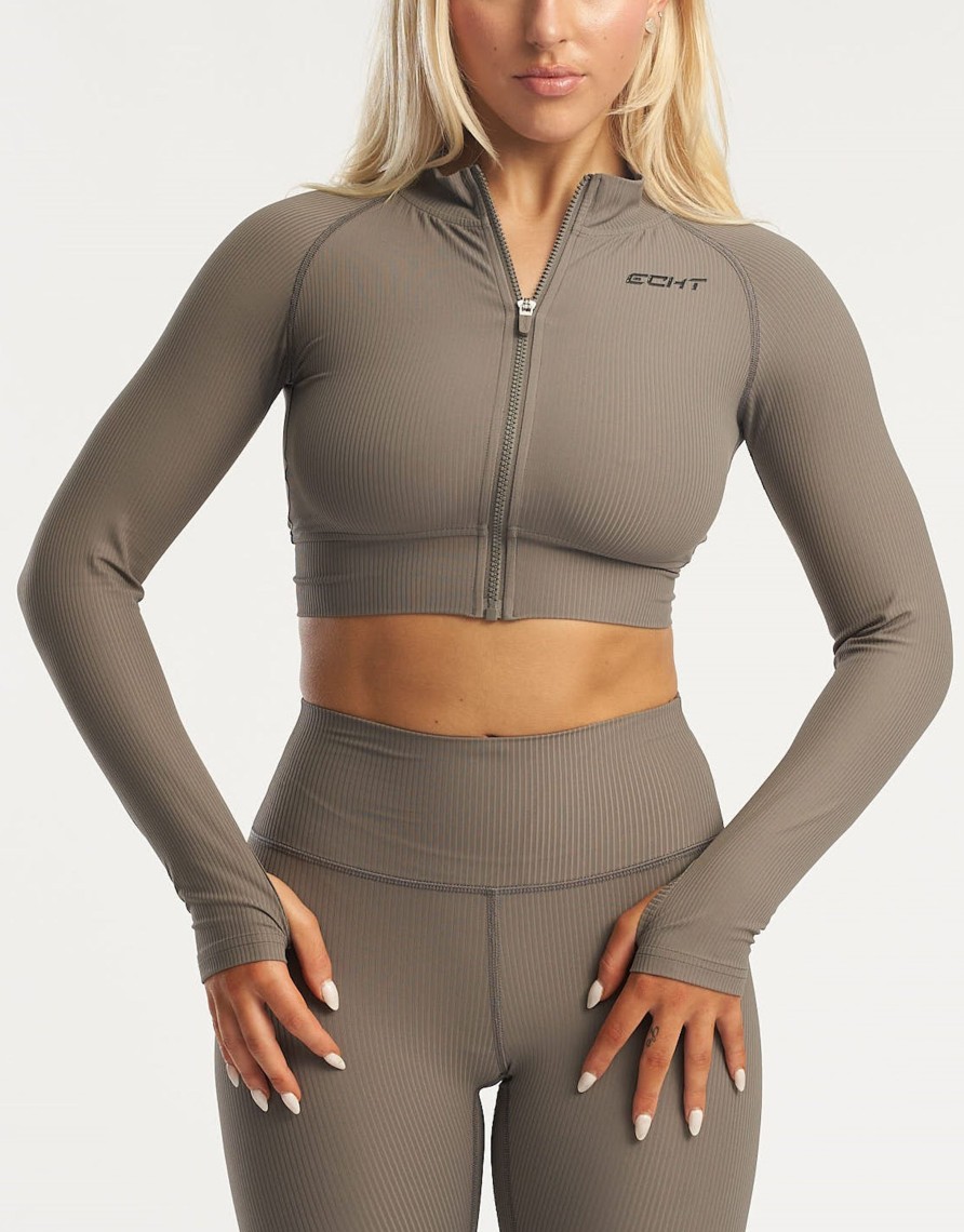 Women Echt Apparel | Rise Zip-Up Long Sleeve